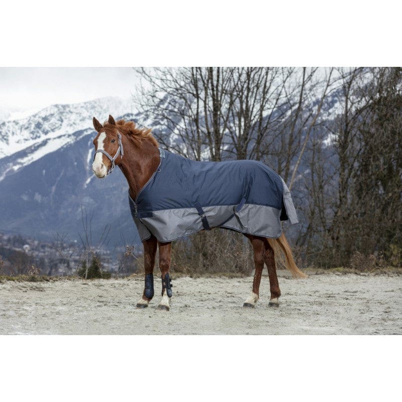 Boomerang Equestrian - Equitheme Tyrex 150g Lightweight Turnout Rug Navy/Grey