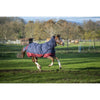 Equitheme Tyrex 200 g Outdoor Rug With Full Neck Navy/Burgundy - Turnout