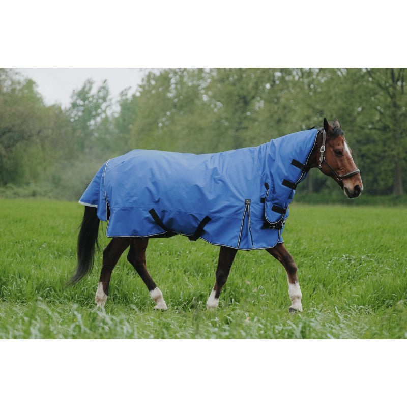 Boomerang Equestrian - Equitheme Tyrex Asiance 300 g Outdoor Rug With Full Neck Blue