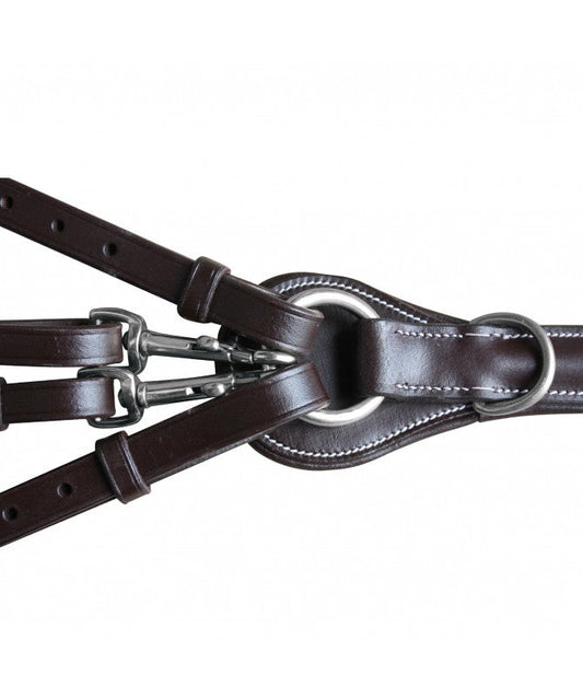 Boomerang Equestrian - Privilege Equitation Canter Fancy Stitched Elastic Breastplate Black