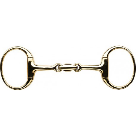 Boomerang Equestrian - Feeling Anatomic Double Jointed Gold Snaffle Bit
