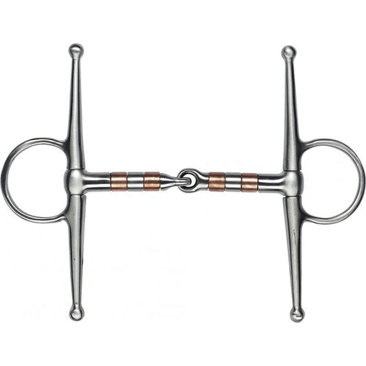 Boomerang Equestrian - Feeling Cherry Roller Fulmer Snaffle Bit Satin Finish