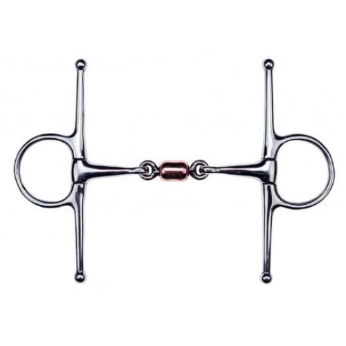 Boomerang Equestrian - Feeling Full Cheek Copper Roller Bit