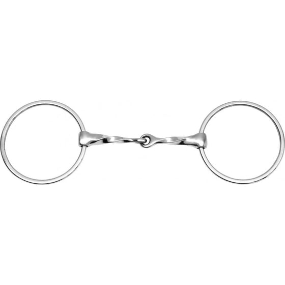 Feeling Jointed Twisted Snaffle Large Rings - 135 MM - Bit