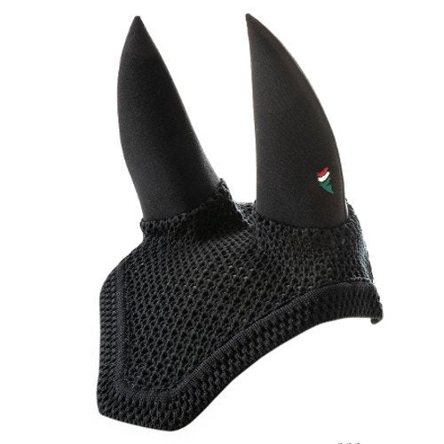 Equiline Soundproof Square Earnet Dave With Embroidery Patch Black