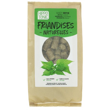 Packaged horse treats with Hippo Tonic branding on a white background