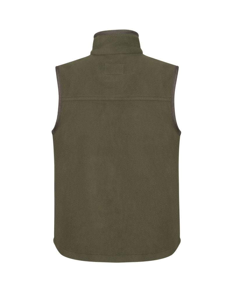 Green gilet on a white background