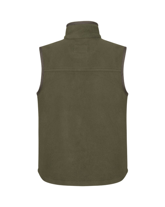 Green gilet on a white background