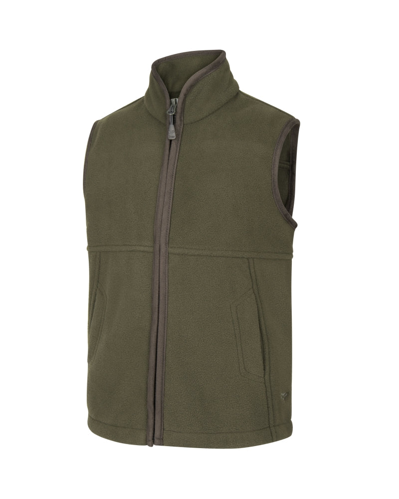 Green gilet on a white background