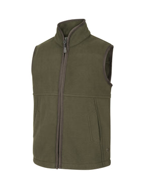 Green gilet on a white background