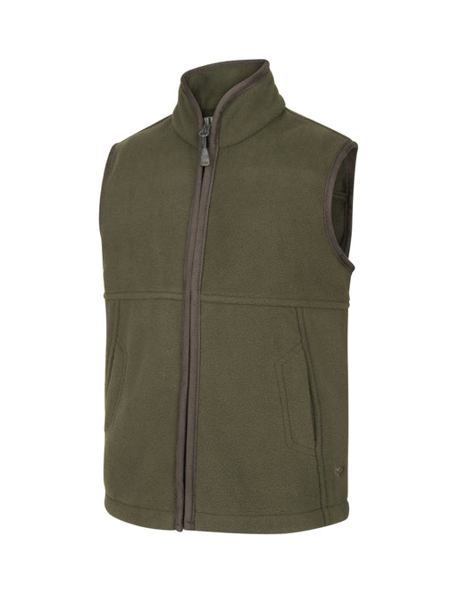 Green gilet on a white background