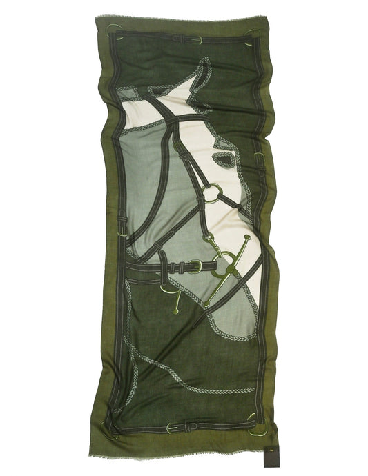 Adamsbro Cashmere Scarf Horse Green