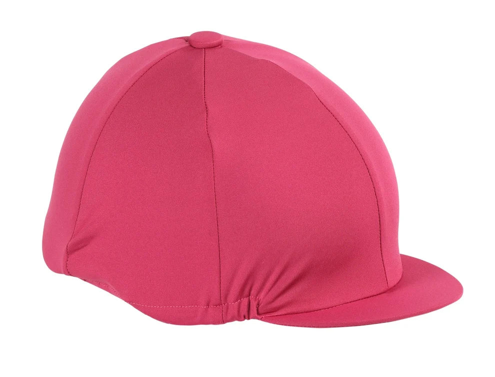 Pink riding hat on a white background