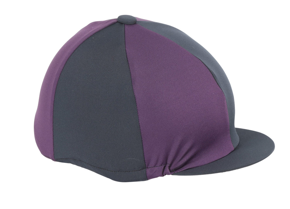 Two-tone purple and gray cap on a white background