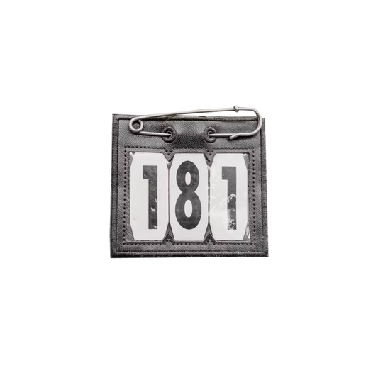 Black and white patch with the number '181' on a transparent background