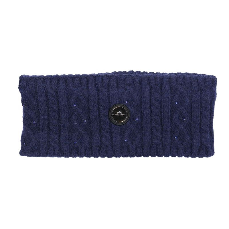Navy headband on a white background