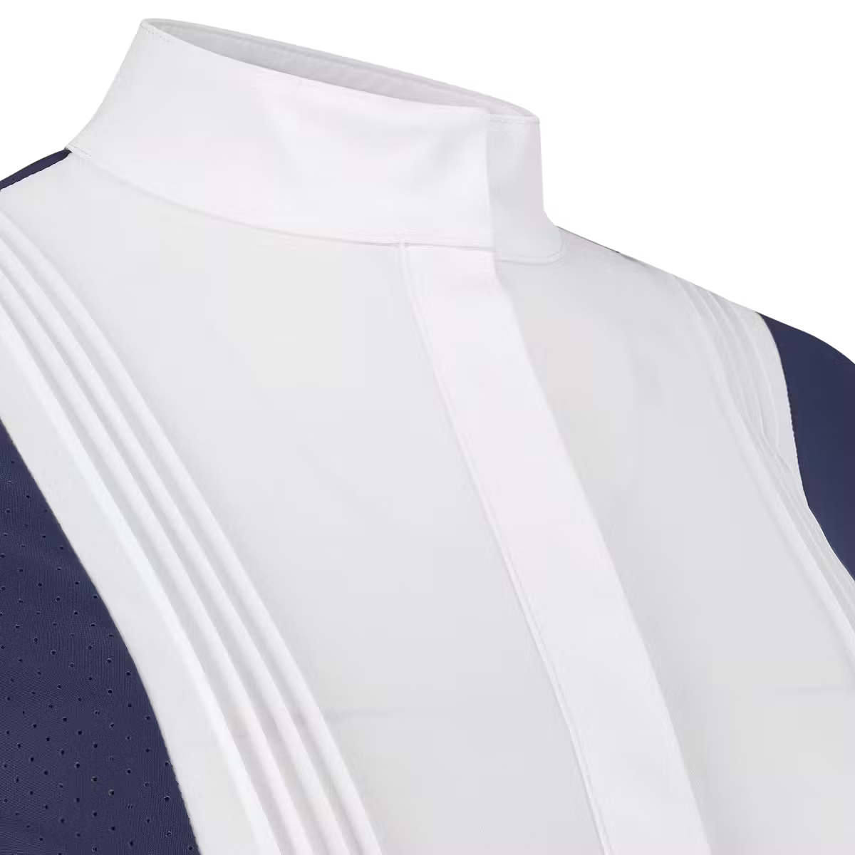 Navy top with white bib on a transparent background
