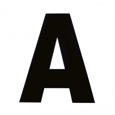 A black letter A on a white background