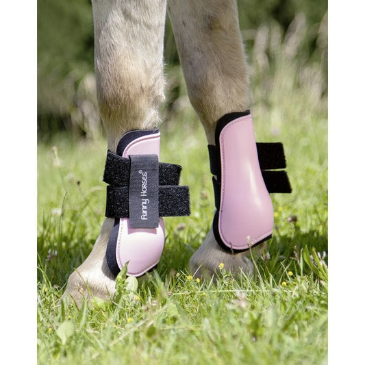 Boomerang Equestrian - HKM Funny Horse Tendon Boots Pink