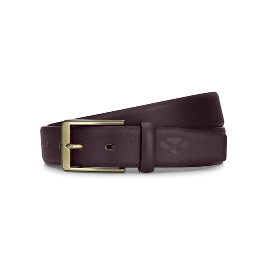 Boomerang Equestrian - Hoggs Of Fife Feather Edge Leather Belt Dark Brown