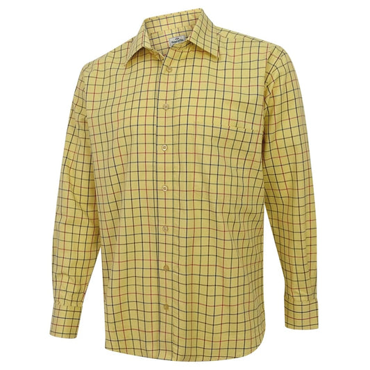 Boomerang Equestrian - Hoggs Of Fife Men's Governor Shirt Gold Check