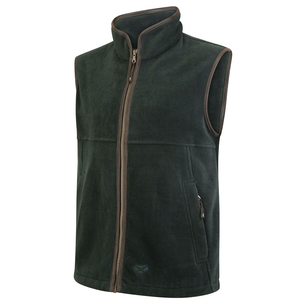 Hoggs Of Fife Stenton Fleece Gilet Green - Gilet