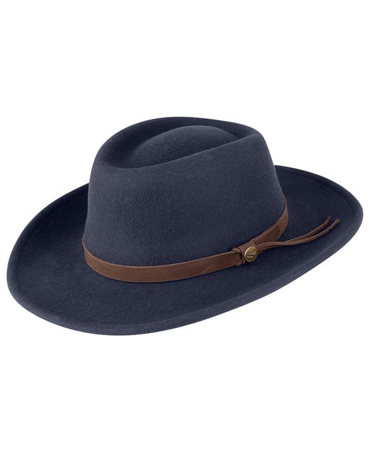 Boomerang Equestrian - Hoggs Of Fife Perth Crushable Felt Hat Navy