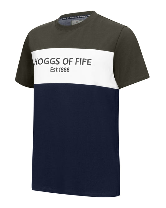 Hoggs of Fife Mens Dalbeattie Colour Block Tshirt