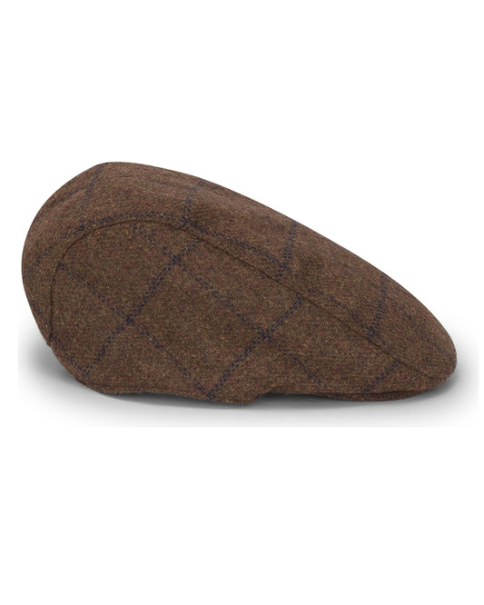 Hoggs Windowpane Waterproof Tweed Hat Navy Check