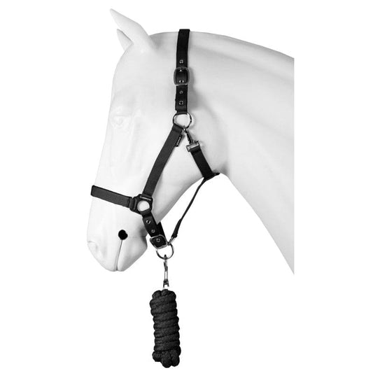 Boomerang Equestrian - Horka Headcollar & Rope Set Black