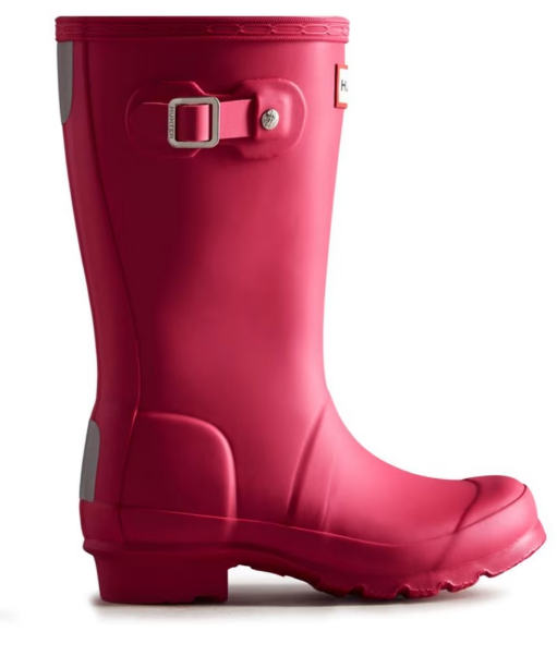hunter junior wellington boots pink