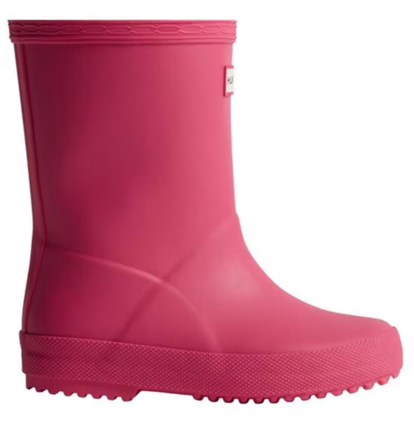 hunter kids first wellington boot bright pink