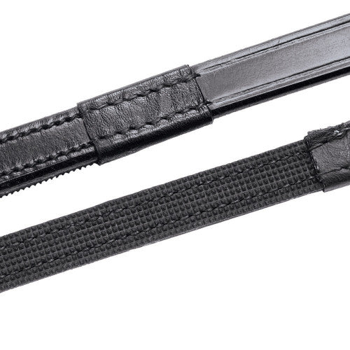 Two black reins on a white background