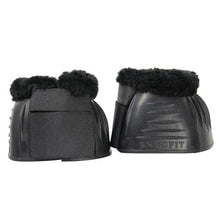  HY Snugfit Fleece Topped Over Reach Boots Black - Over Reach Boot