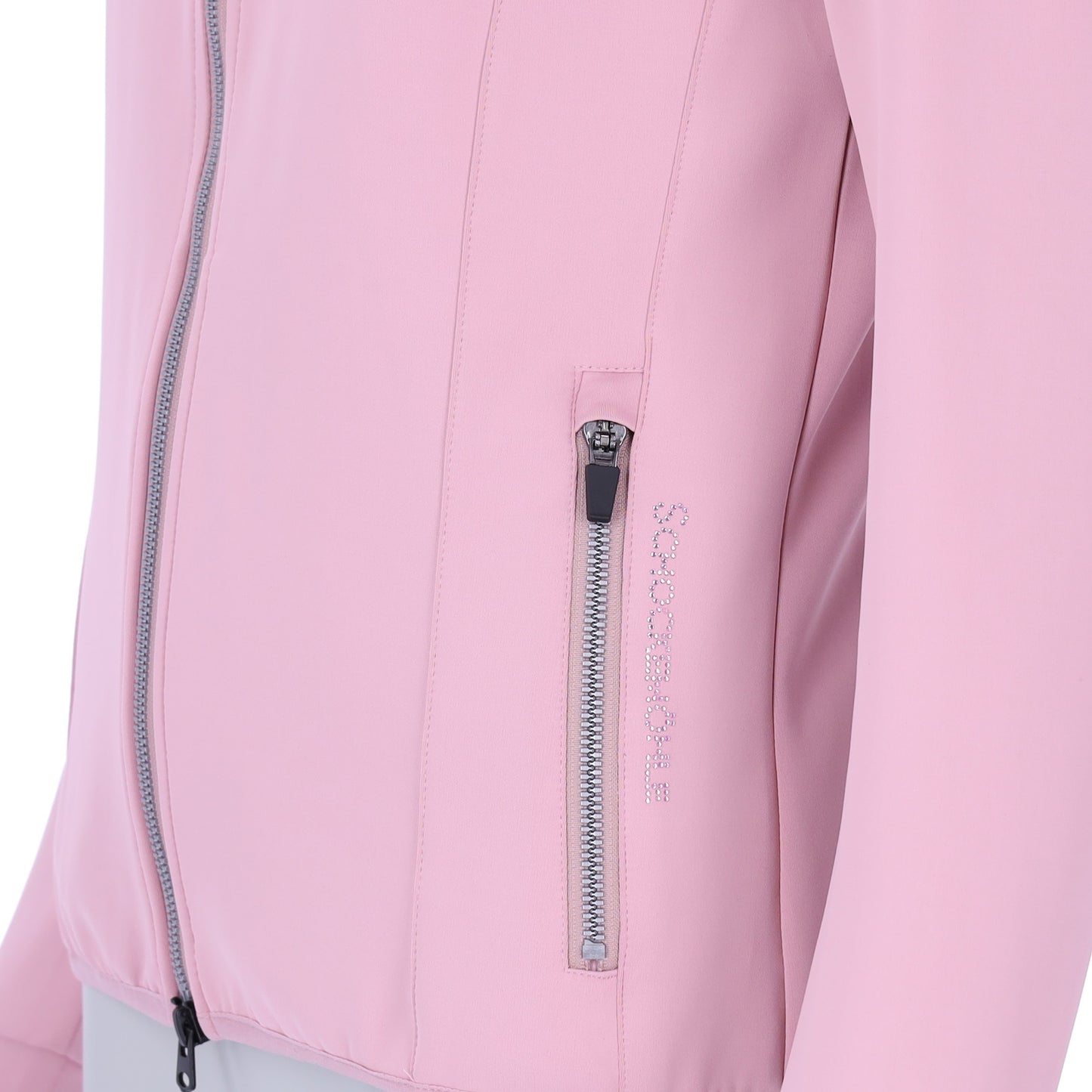 Detail of a pocket on a pink jacket