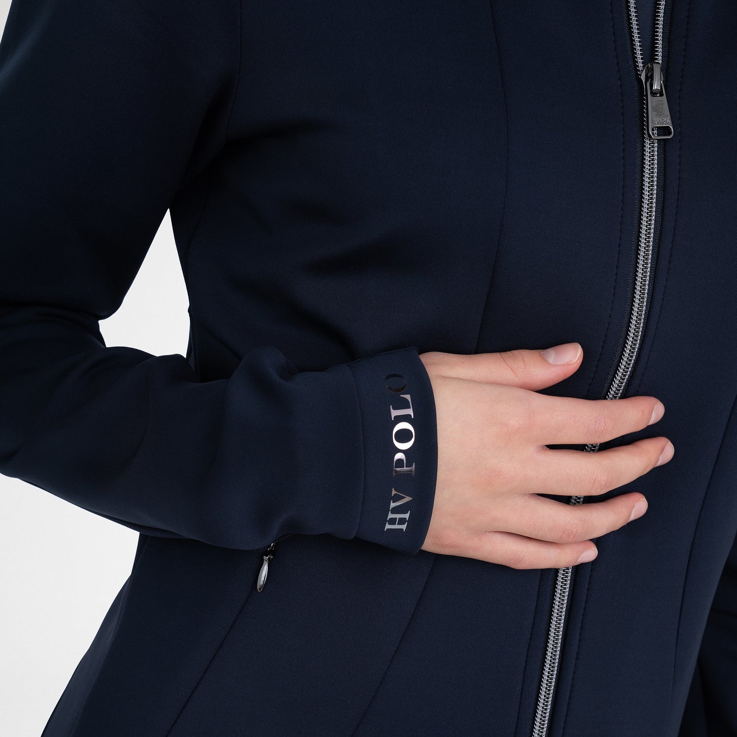 Detail of a sleeve of a HV Polo Sweatshirt