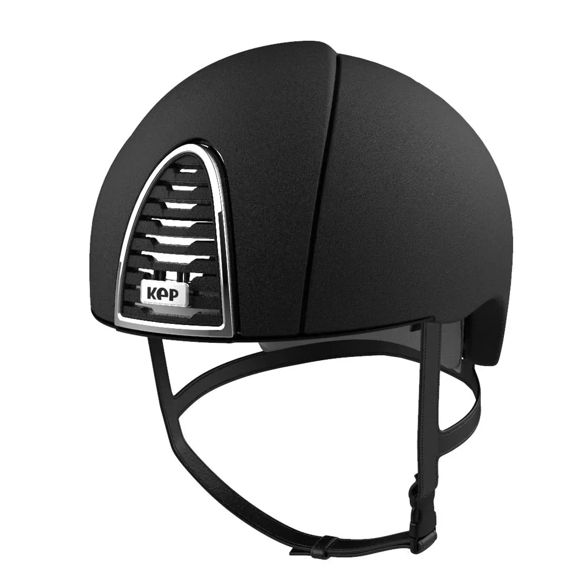 Black helmet on a white background