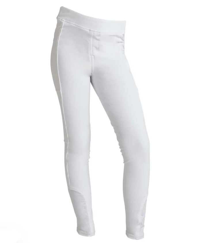 White riding pants on a white background