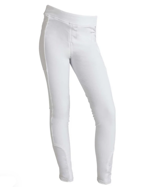 White riding pants on a white background