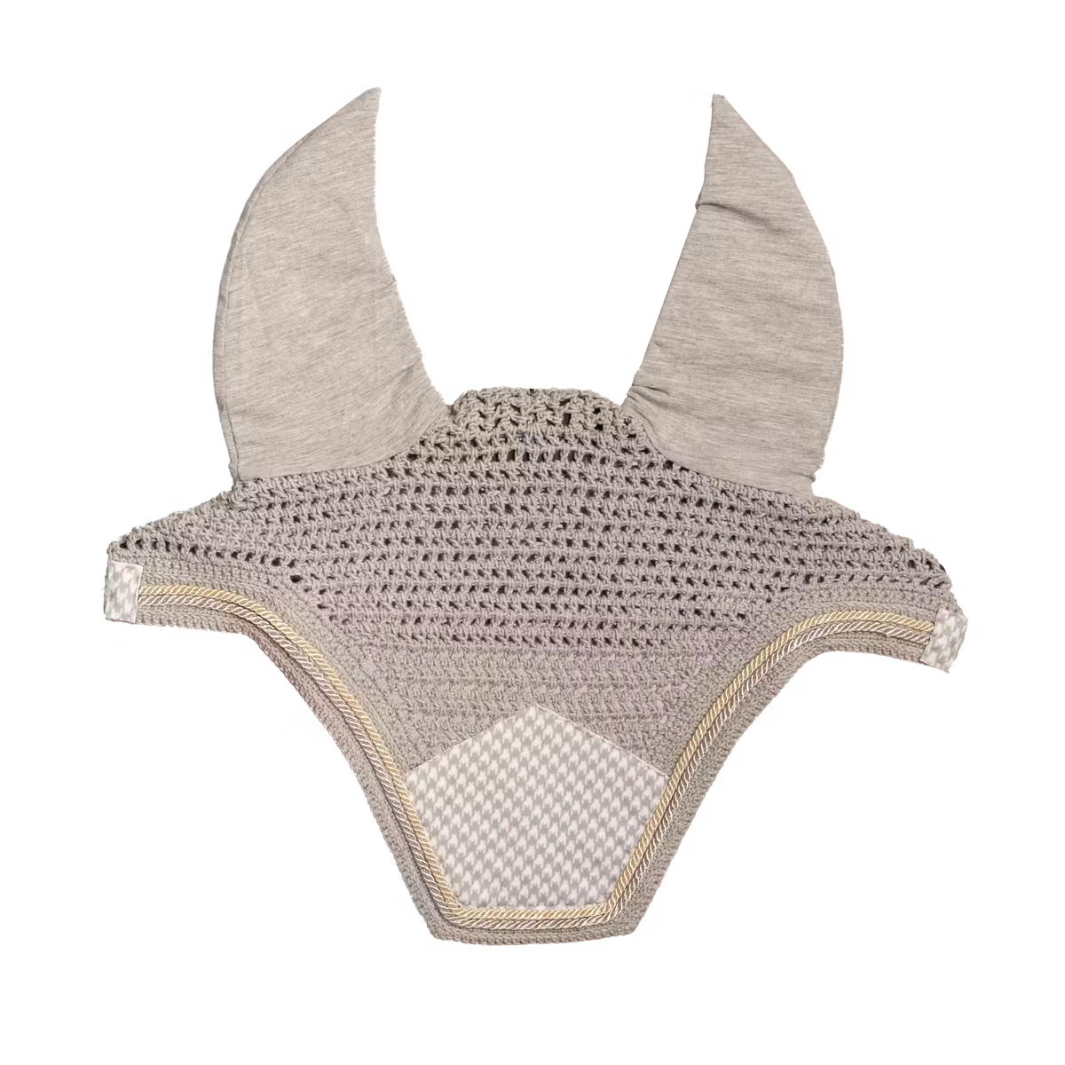 Gray lace fly veil on a transparent background