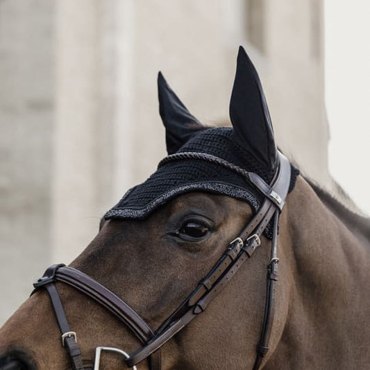 Boomerang Equestrian - Kentucky Fly Veil Wellington Glitter Stone Soundless Black