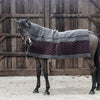 Kentucky Heavy Fleece Rug Square Fishbone Grey/Bordeaux - Horse Rug