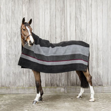  Kentucky Heavy Fleece Rug Square Stripes Black/Grey - Horse Rug