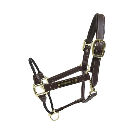 Boomerang Equestrian - Kentucky Leather Rope Halter Brown