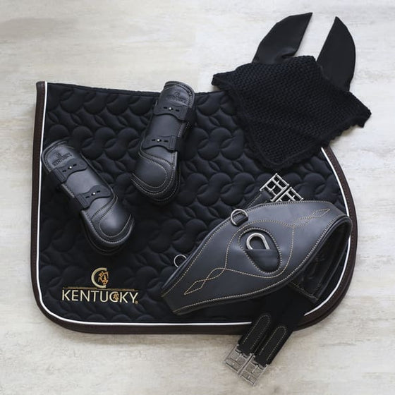 Kentucky Saddle Pad Black/White/Brown - FULL - Saddle Pad