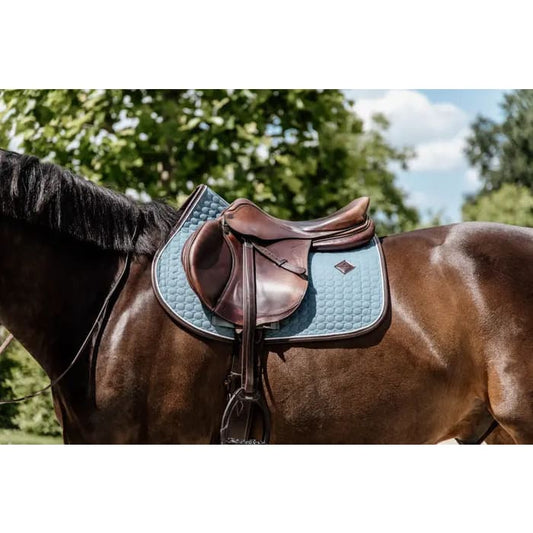 Boomerang Equestrian - Kentucky Saddle Pad Classic Leather Jumping Dusty Blue
