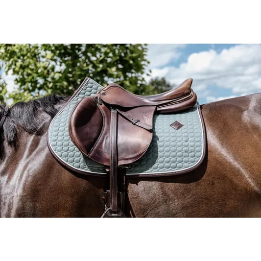 Boomerang Equestrian - Kentucky Saddle Pad Classic Leather Jumping Dusty Green