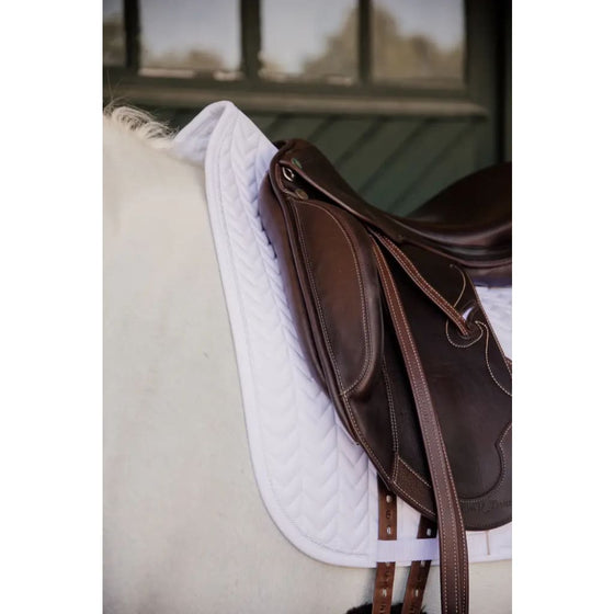 Kentucky Saddle Pad Fishbone Dressage White - FULL - Saddle Pad