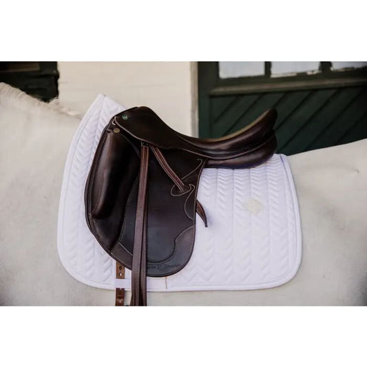 Boomerang Equestrian - Kentucky Saddle Pad Fishbone Dressage White
