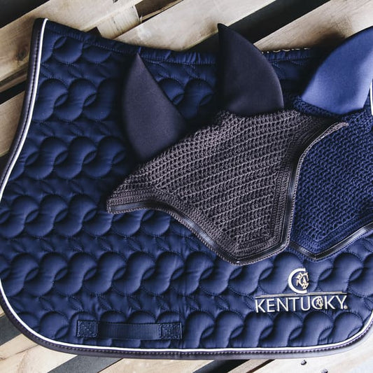 Boomerang Equestrian - Kentucky Saddle Pad Navy/White/Brown